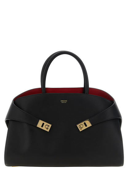 Hug Medium Two-Tone Top Handle Bag