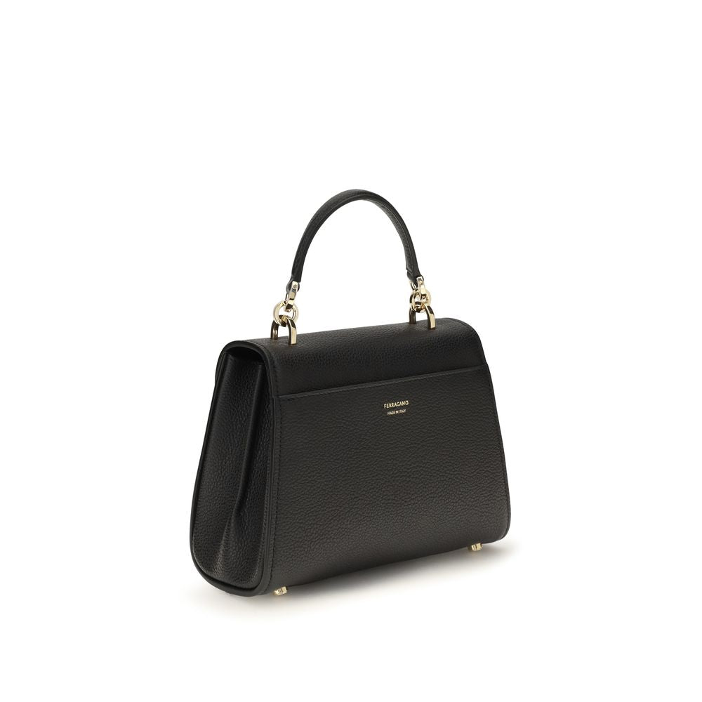 Double Gancini Mini Top Handle Bag