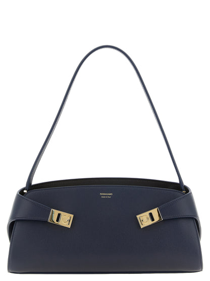Hug East-West Leather Shoulder Bag