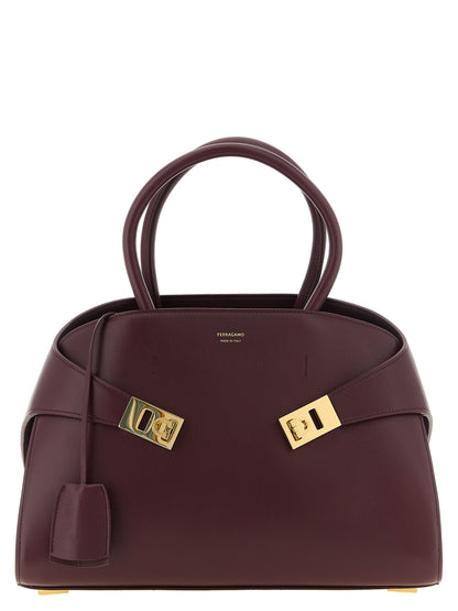 Hug Medium Top Handle Leather Bag