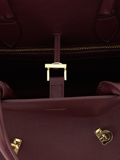 Hug Medium Top Handle Leather Bag